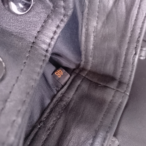 Vintage 80s Hein Gericke Black Leather Motorcycle Pants Biker - Picture 9 of 14